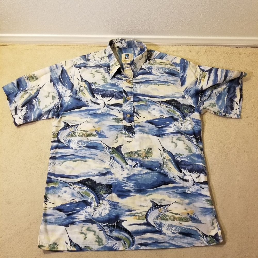 Kahala Hawaiian Shirt Mens Size M. Short Sleeve